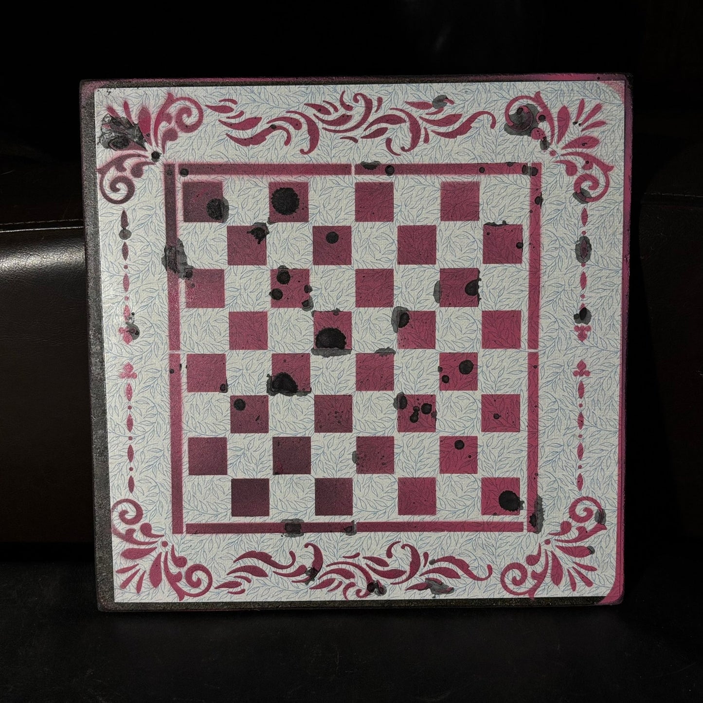Tattered Pink - Scrapbook Chess Board