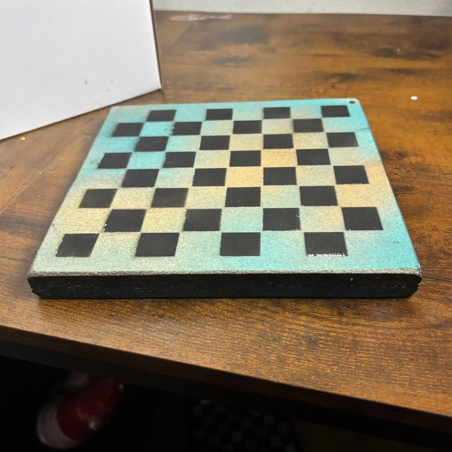 Green Yellow Hue - Painted Double Sided Chess Board