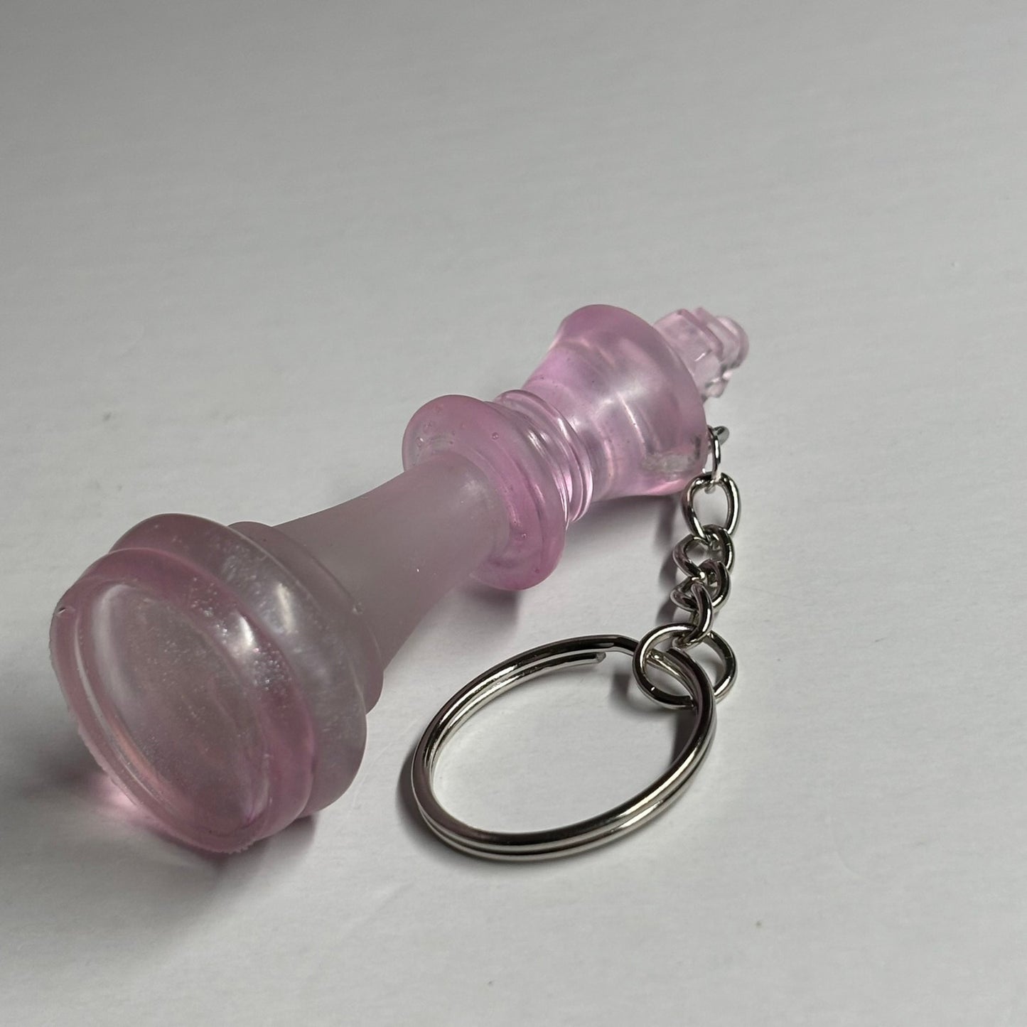 Translucent Pink King - Handmade Resin Keychain