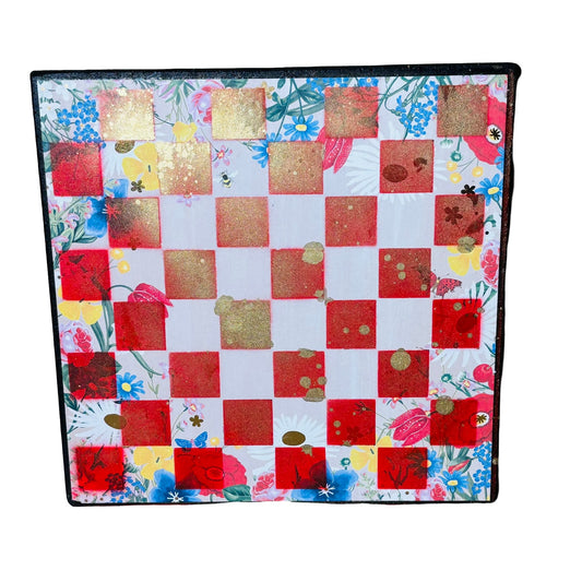Red Garden - Scrapbook Chess Board