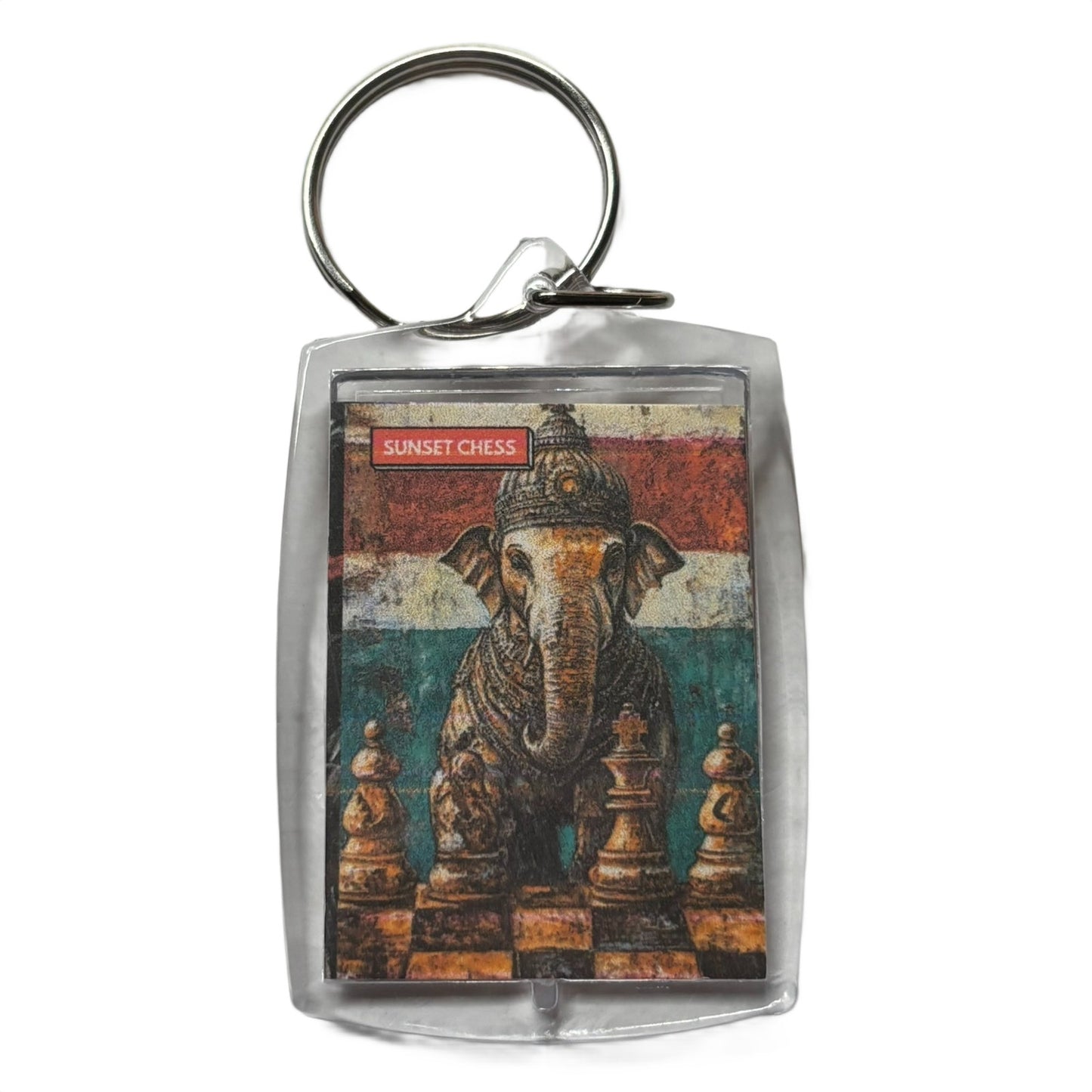 Elephant - Chess  Photo Keychain