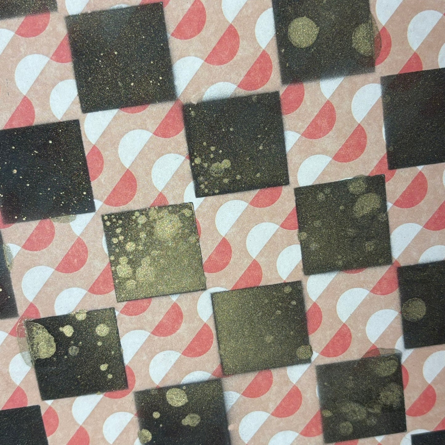 Peach Cream Pattern - Scrapbook Chess Board
