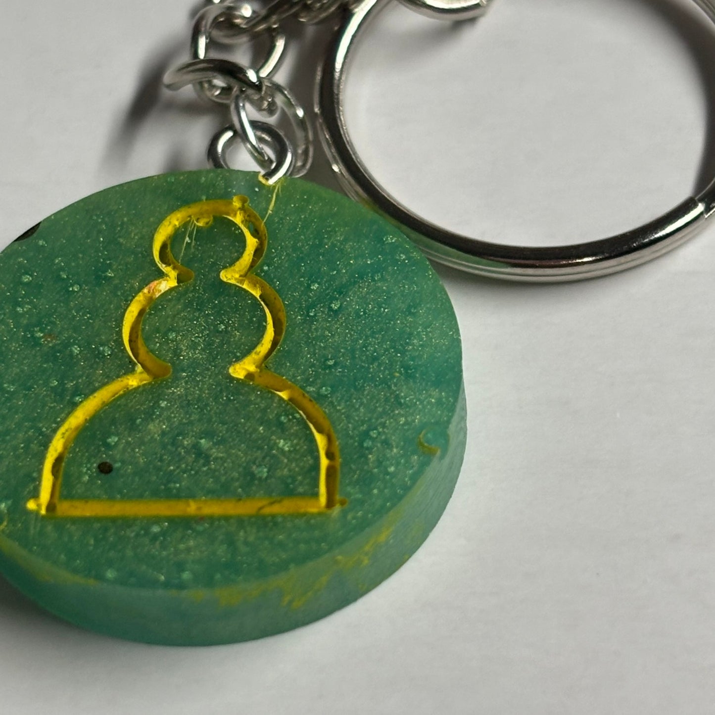 Green Pawn - Handmade Resin Keychain