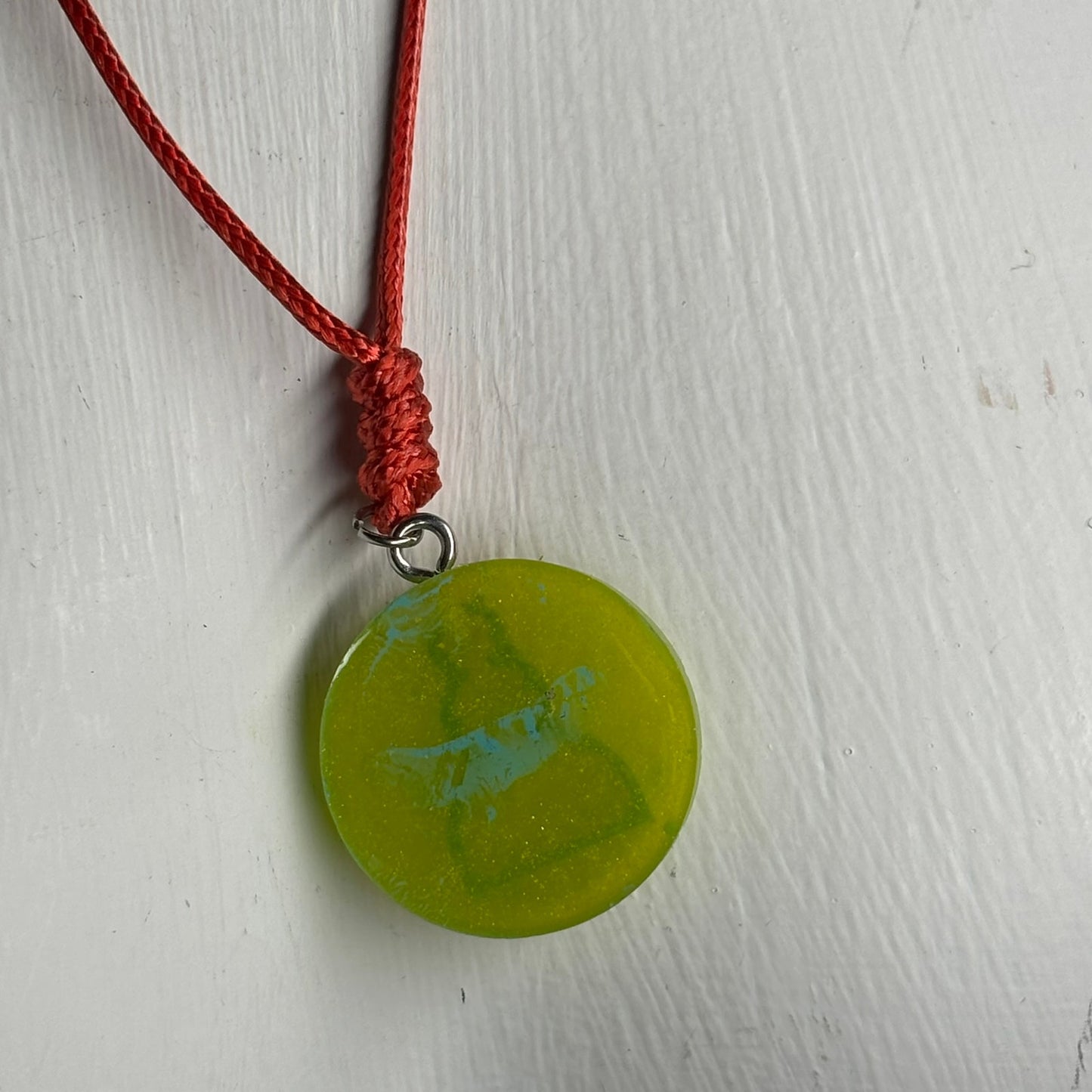 Lime Pawn - Handmade Resin Chess Necklace