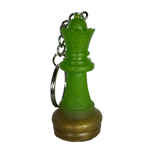 Brown Bottom Handmade Resin Keychain - One of a Kind Design
