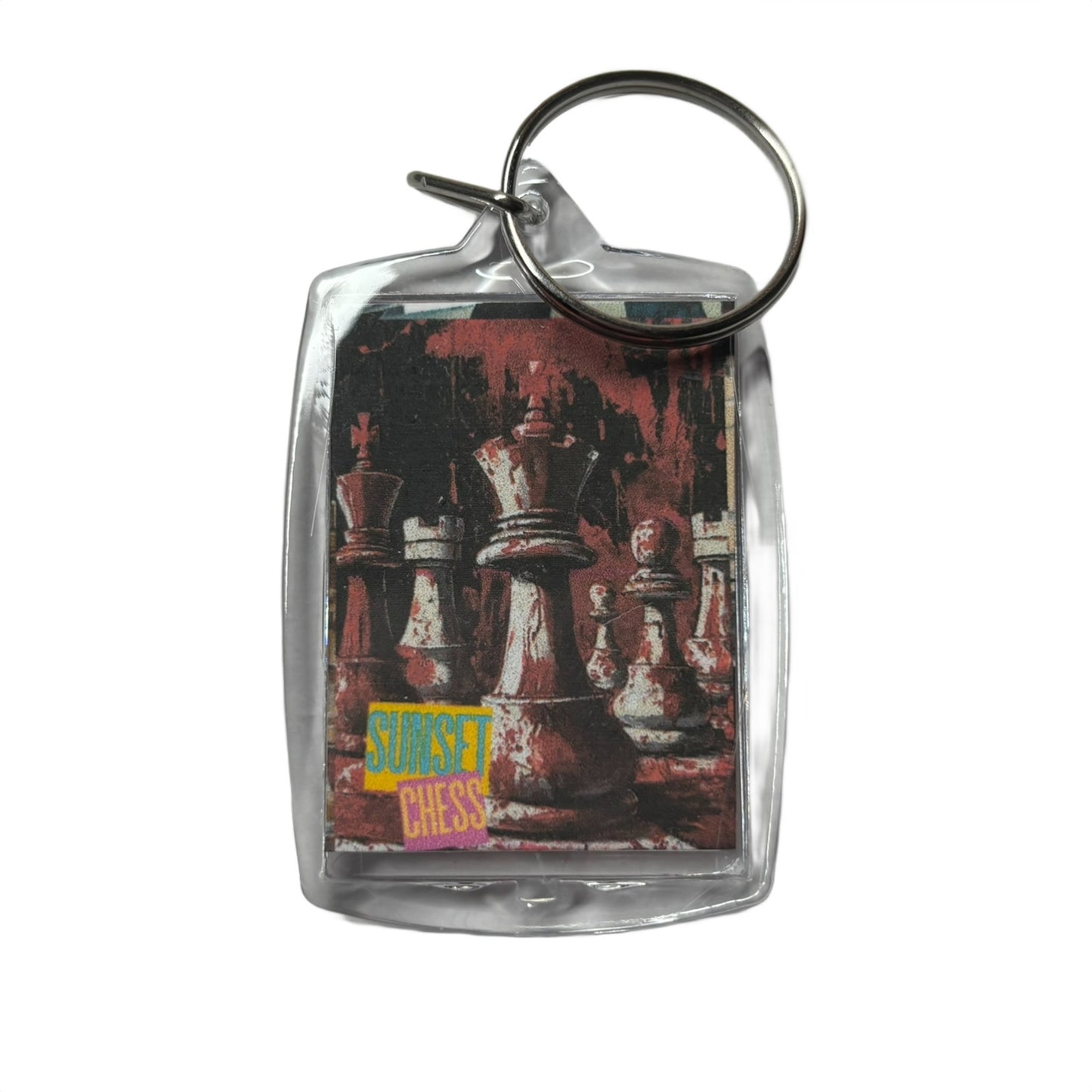 Red Splatter - Chess  Photo Keychain
