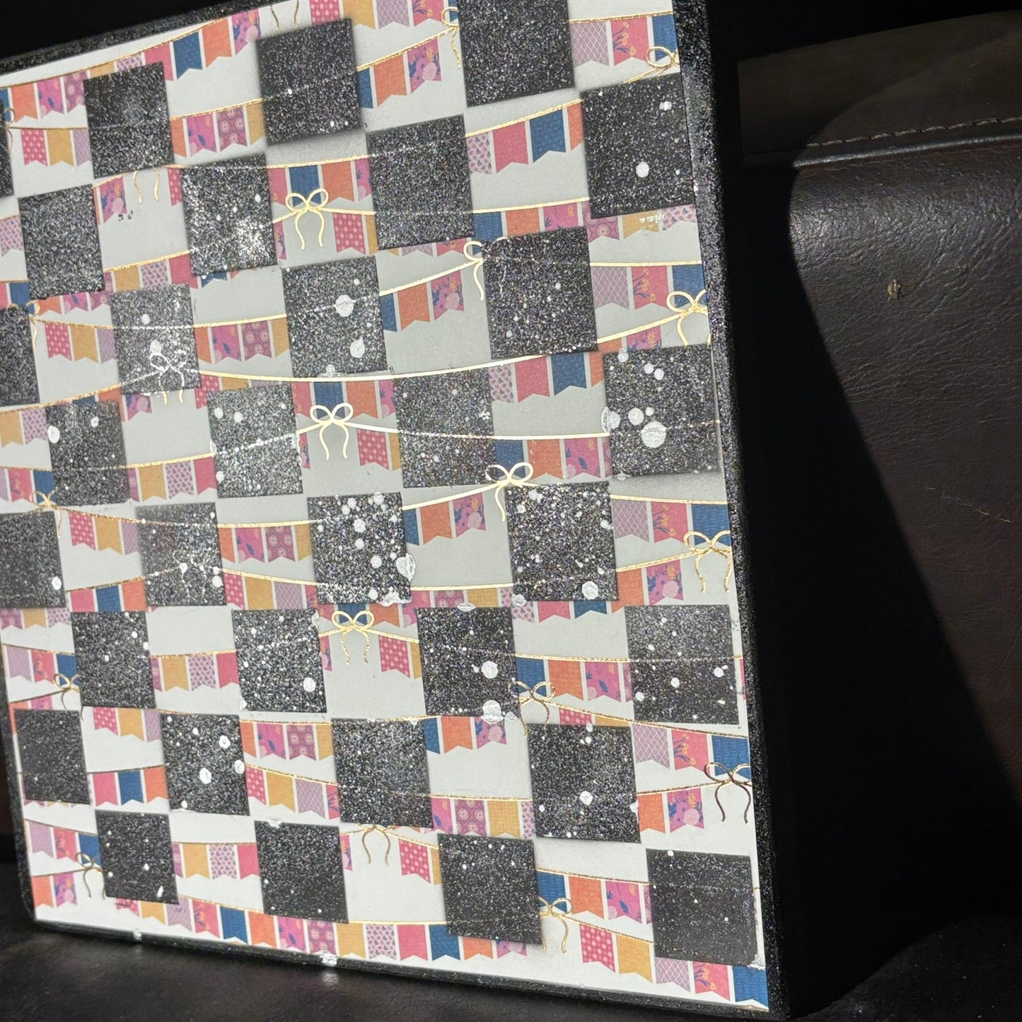 Happy Vintage - Scrapbook Chess Board