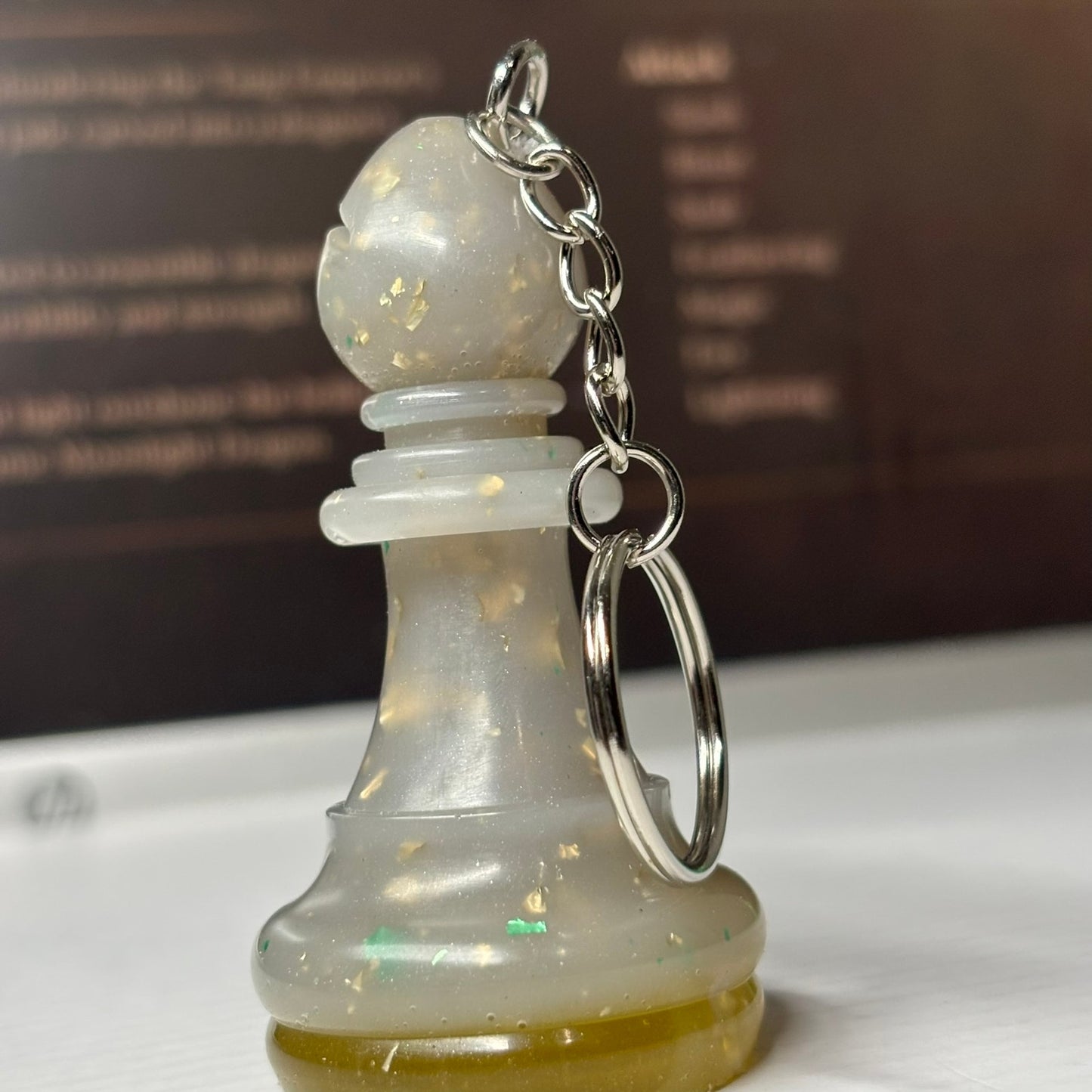 Iced Royal Bishop - Handmade Resin Keychain - Large Edition