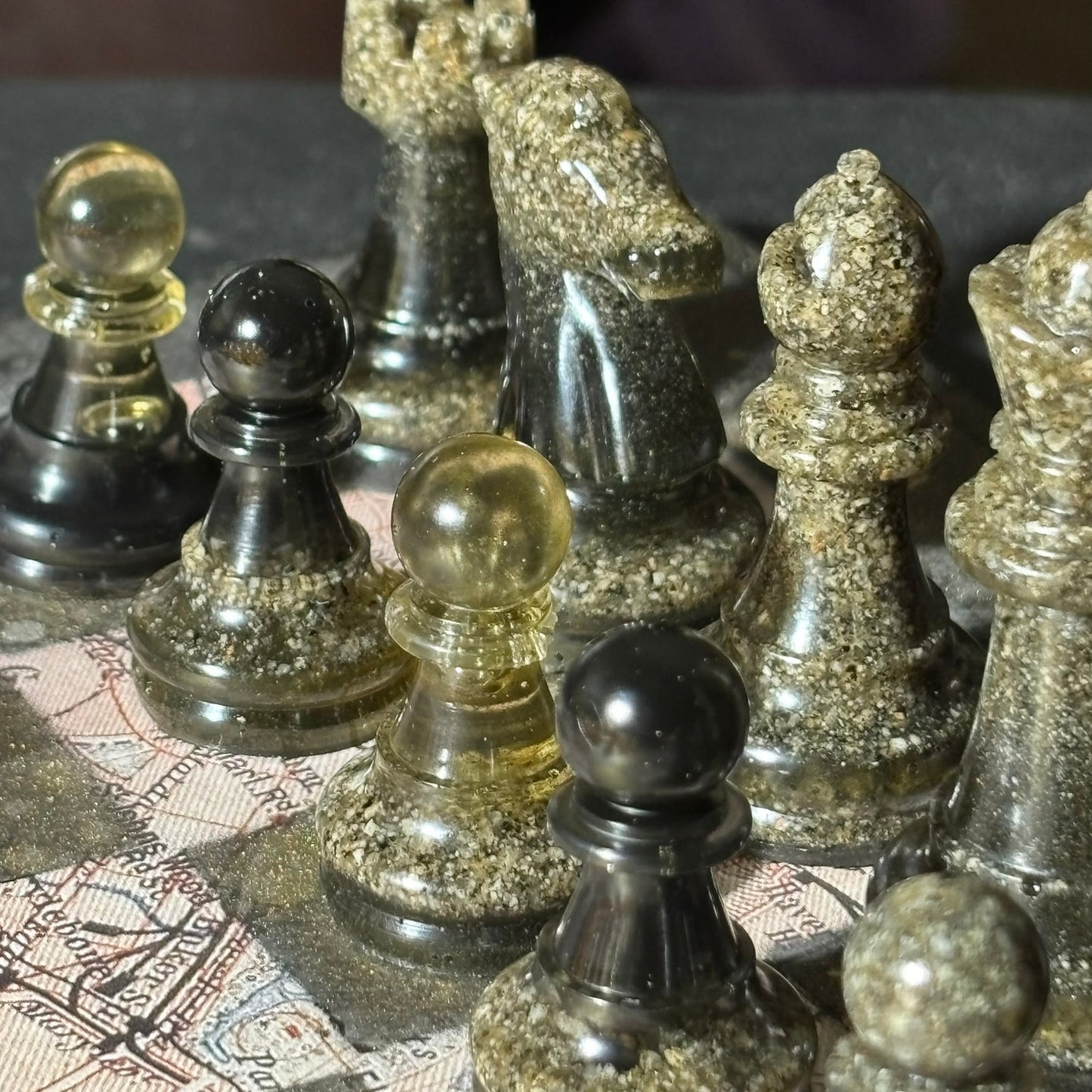 Amber Maps Pattern - Scrapbook Chess Set