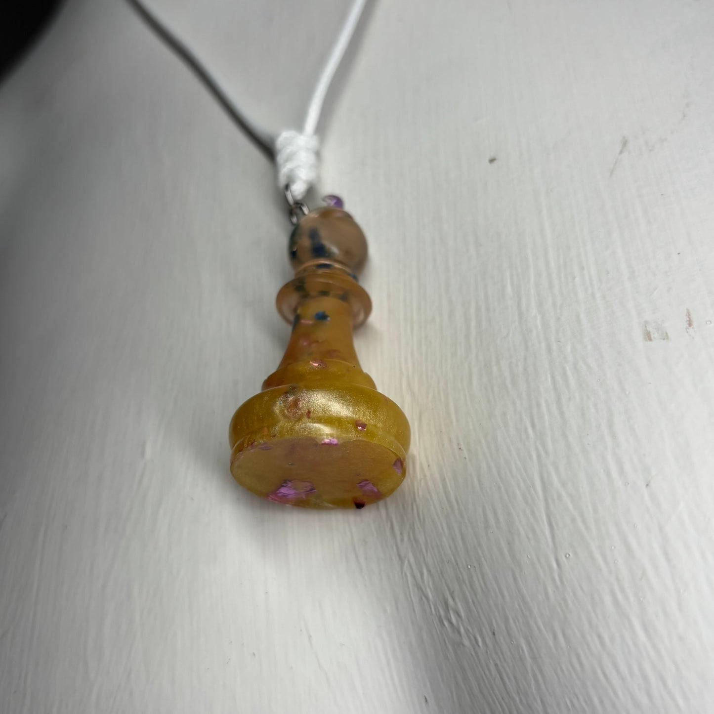 Supreme Colored Bishop - Handmade Resin Chess Necklace