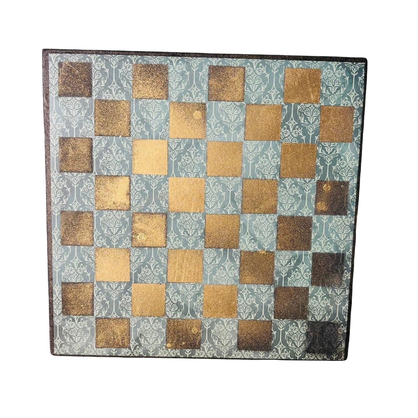Vintage Green - Scrapbook Chess Board