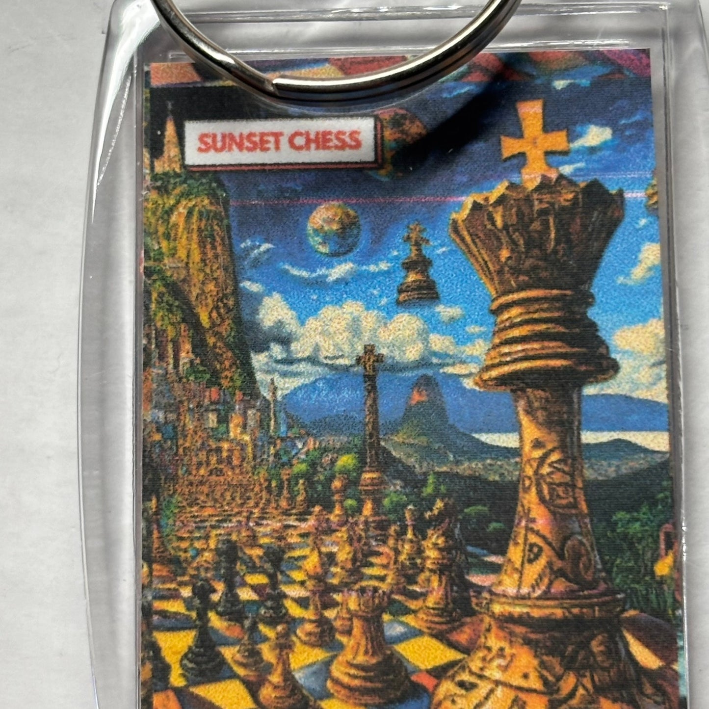 Large King - Chess  Photo Keychain