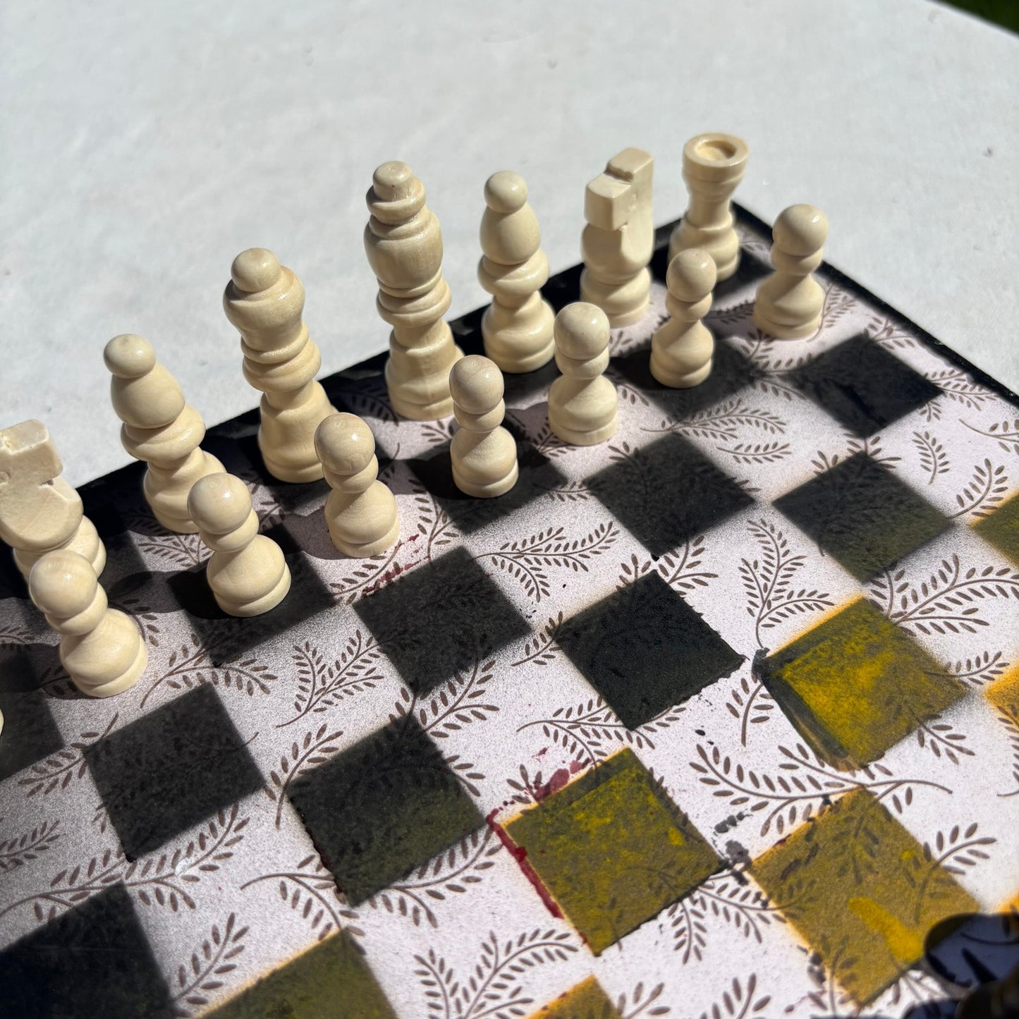 Yellow & Black - Scrapbook Chess Set