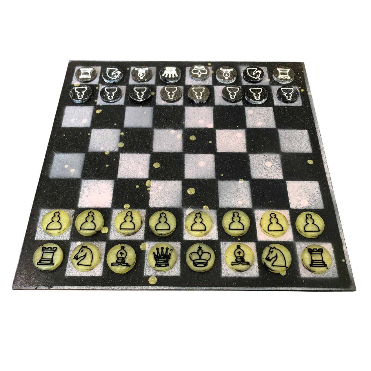 Stealthy Green - Painted Chess Set
