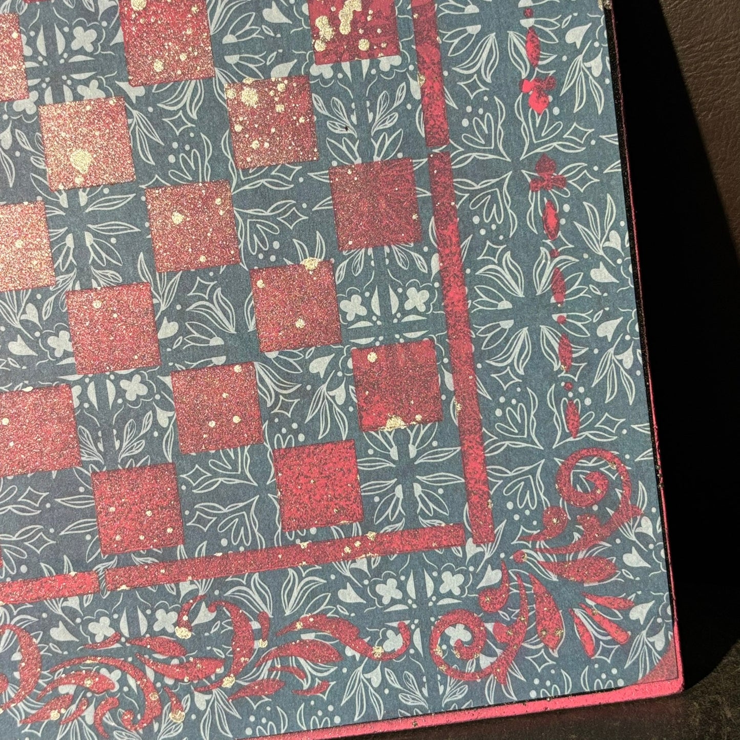 Light Pink & Blue - Scrapbook Chess Board