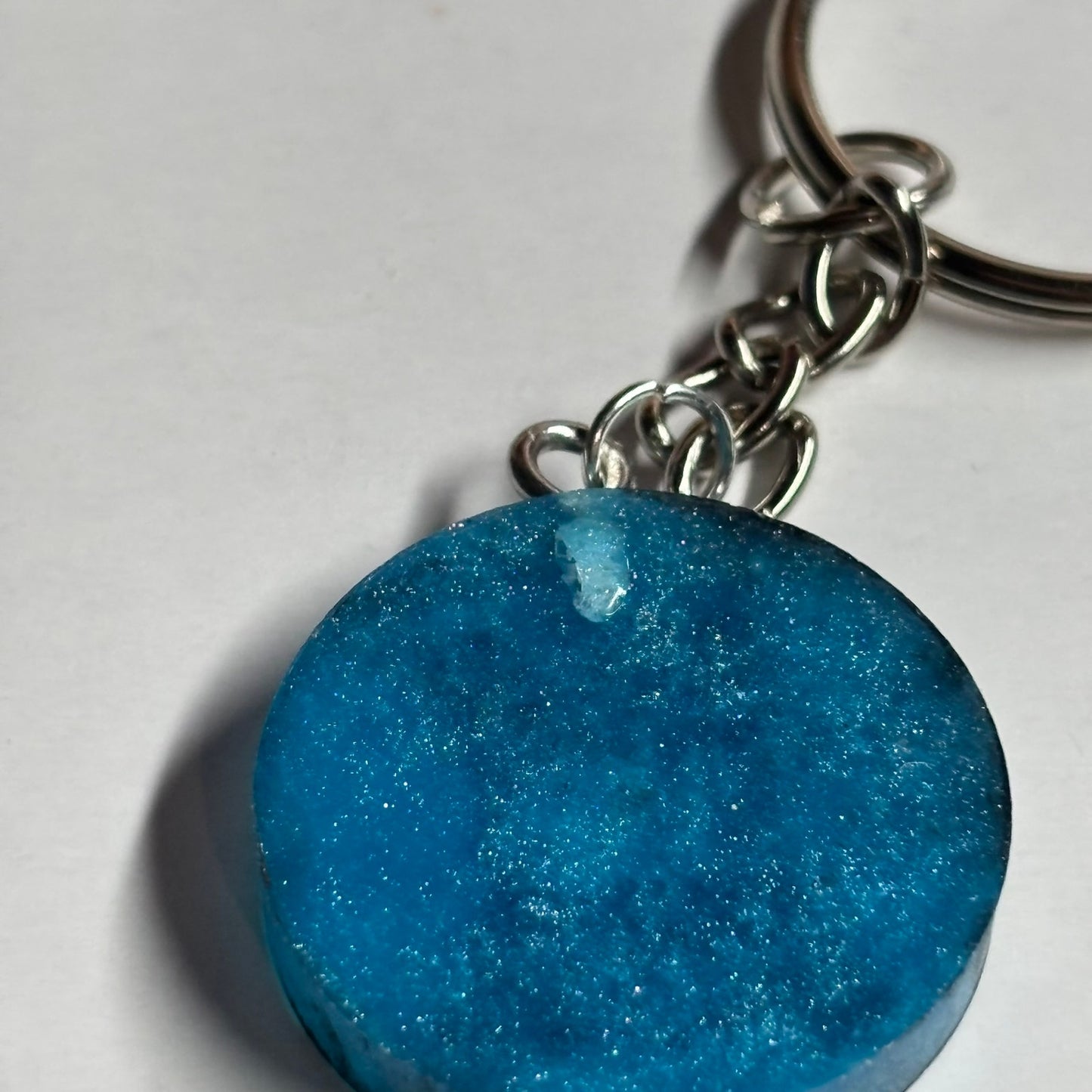 Deep Blue Rook - Handmade Resin Keychain - Flat Edition