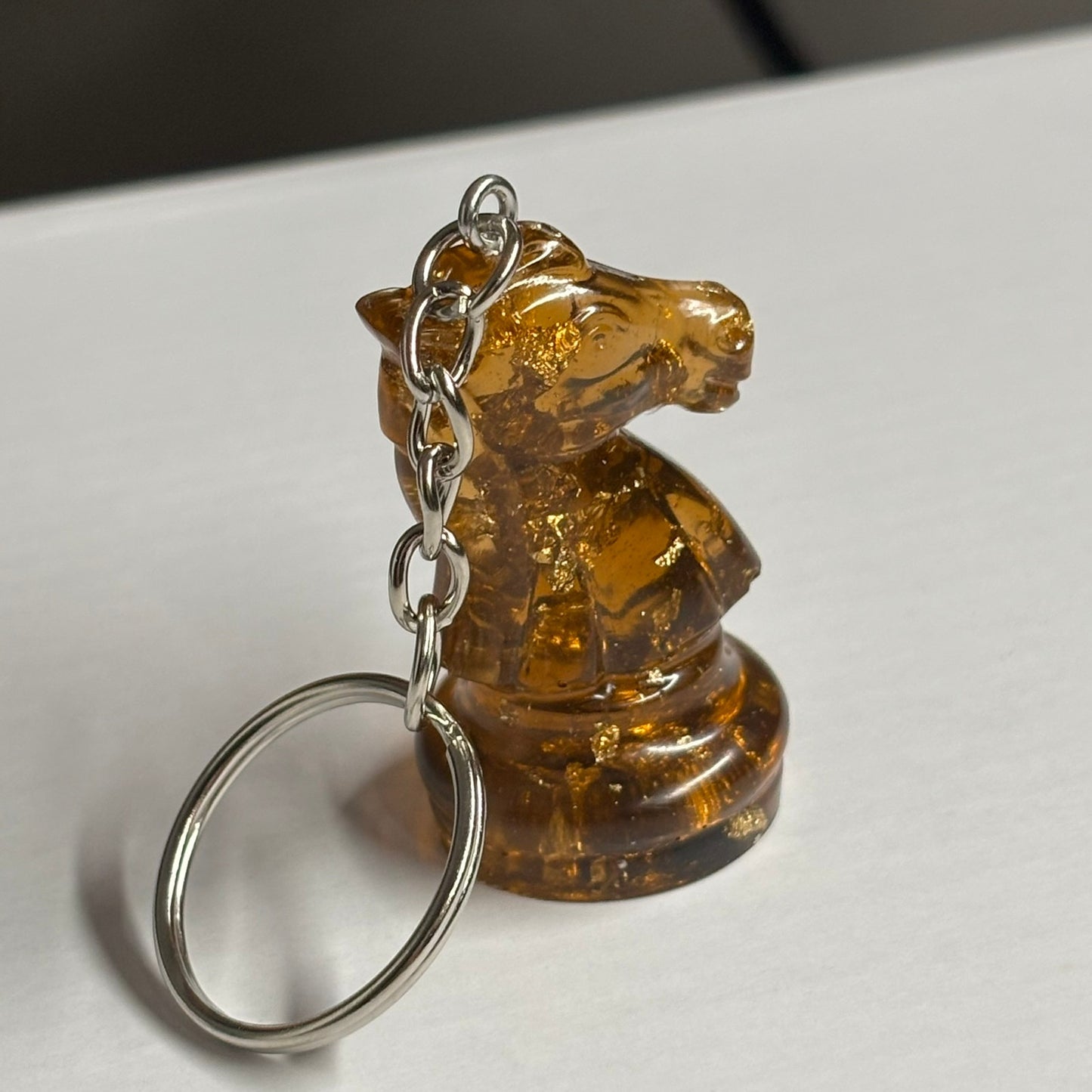 Yellow Amber Knight - Handmade Resin Keychain