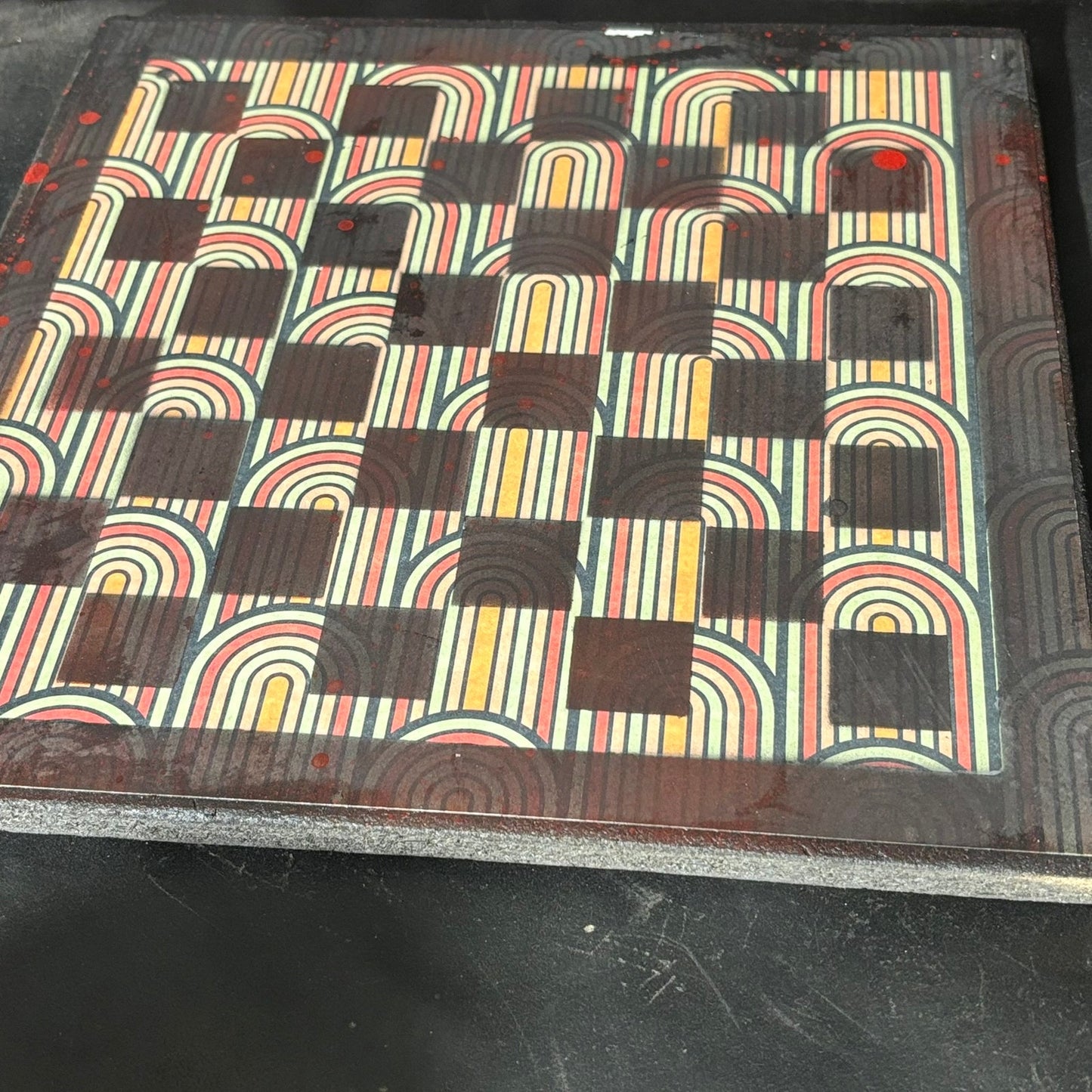 70's Retro - Scrapbook Chess Board