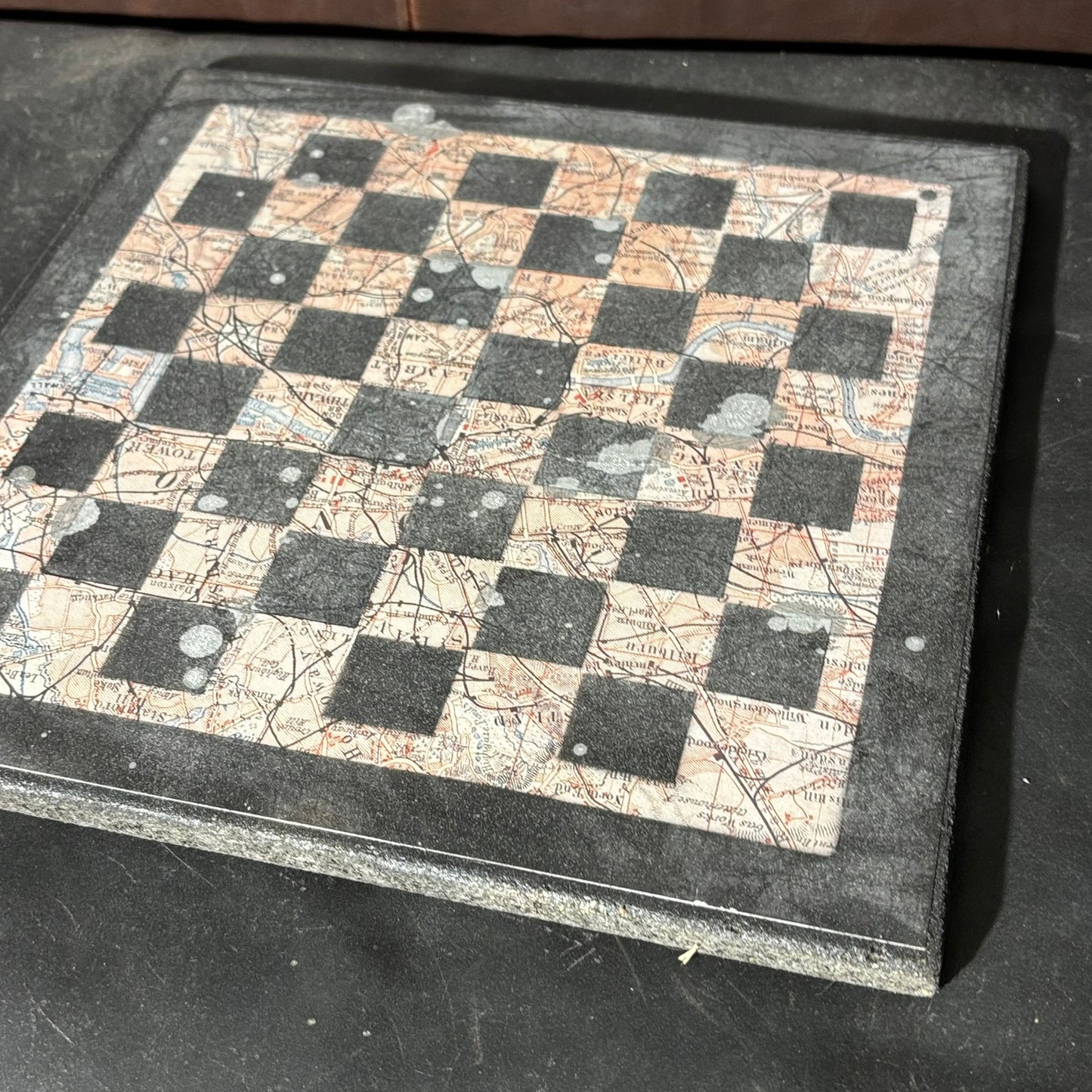 Vintage Maps - Scrapbook Chess Board