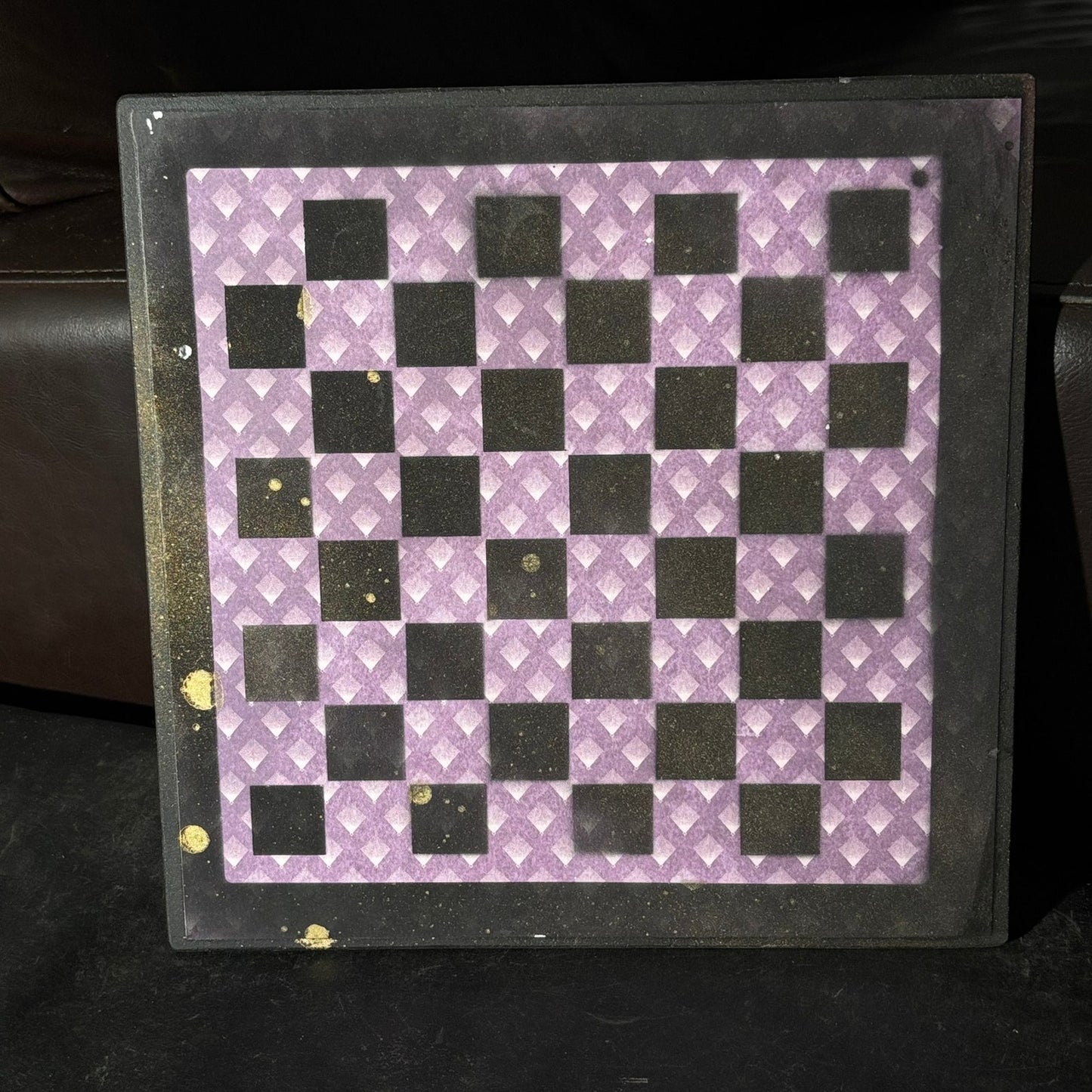 Vintage Purple - Scrapbook Chess Board