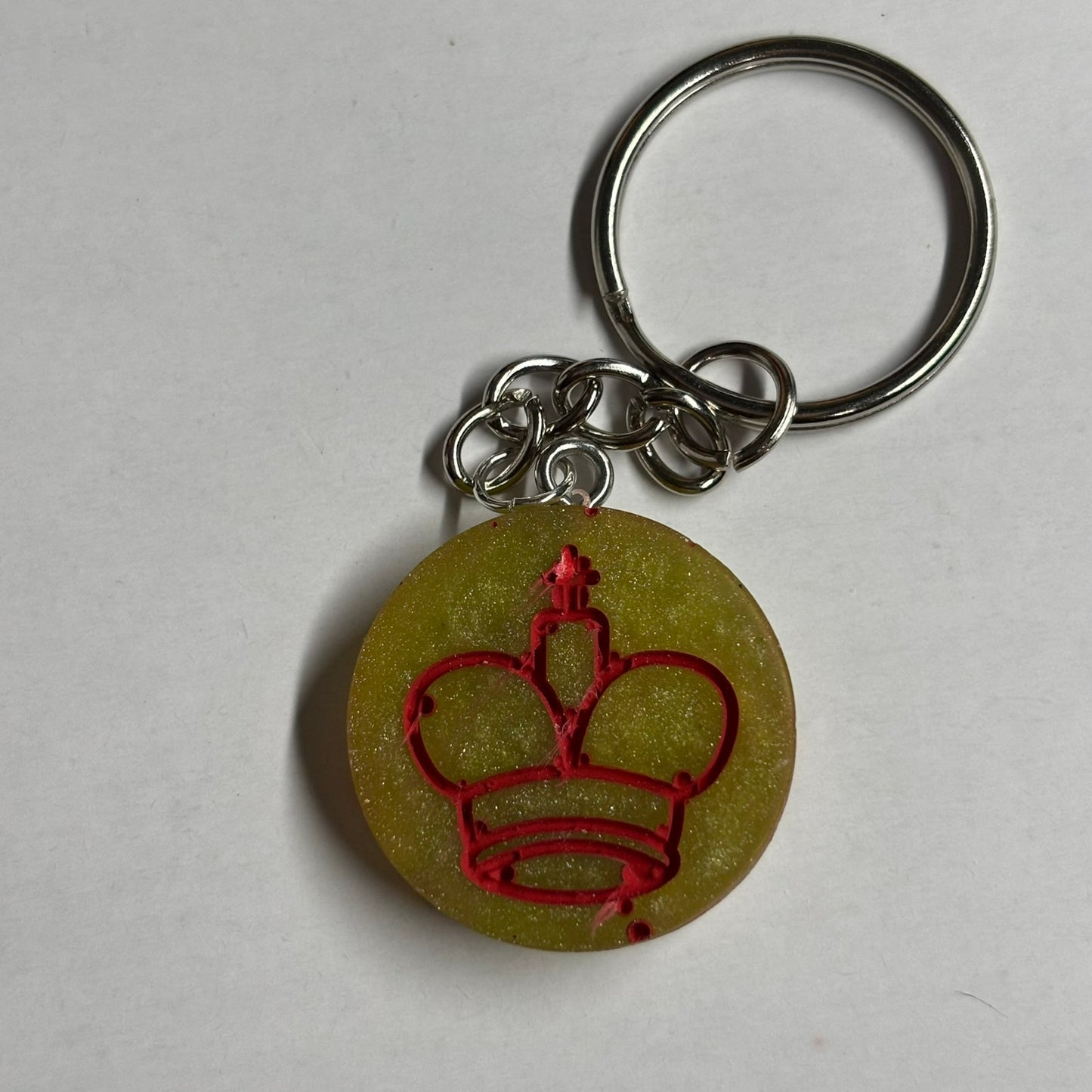 Yellow Red King - Handmade Resin Keychain