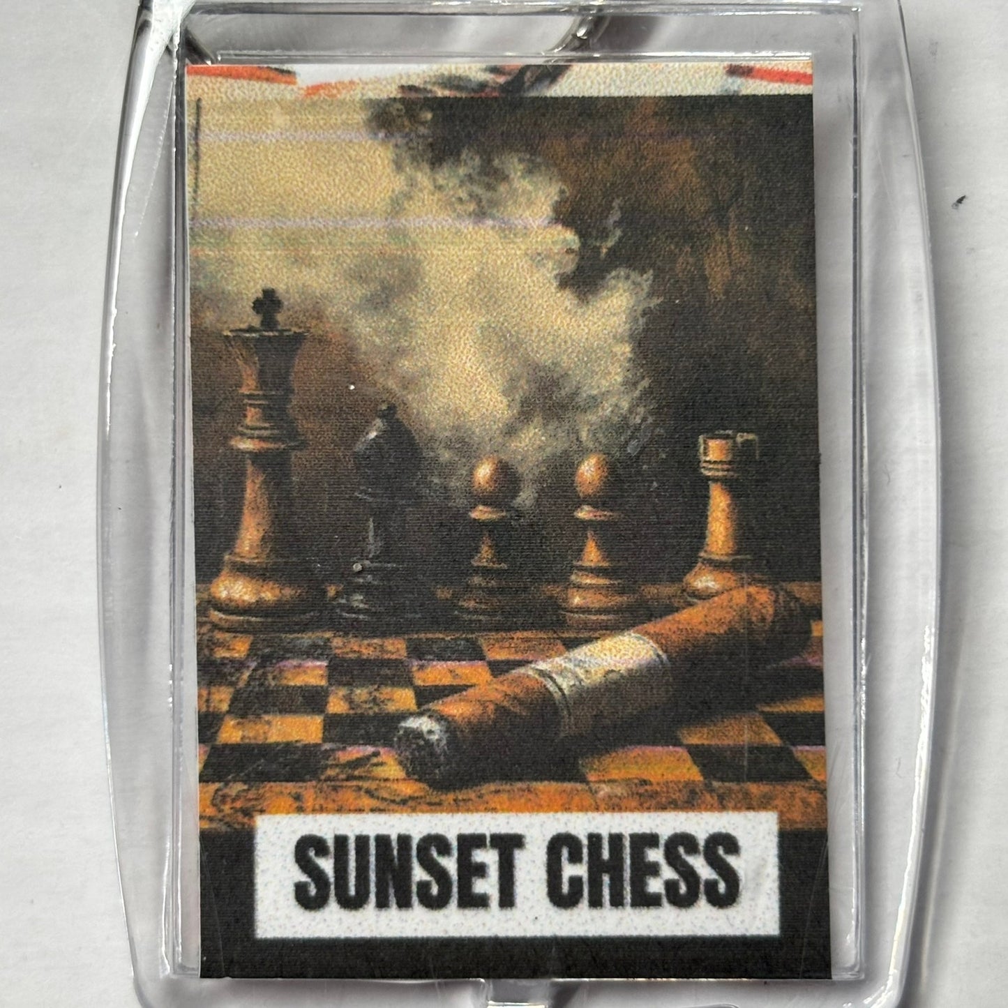 Cigar - Chess  Photo Keychain