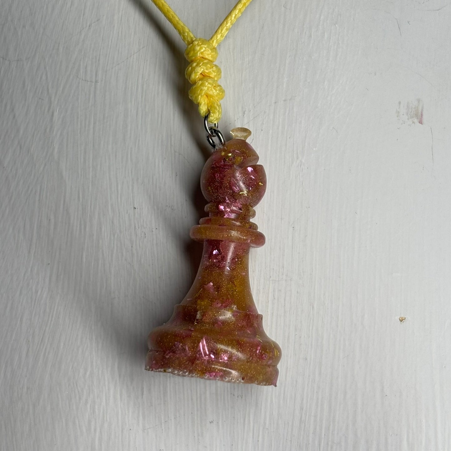 Royal Bishop - Handmade Resin Chess Necklace