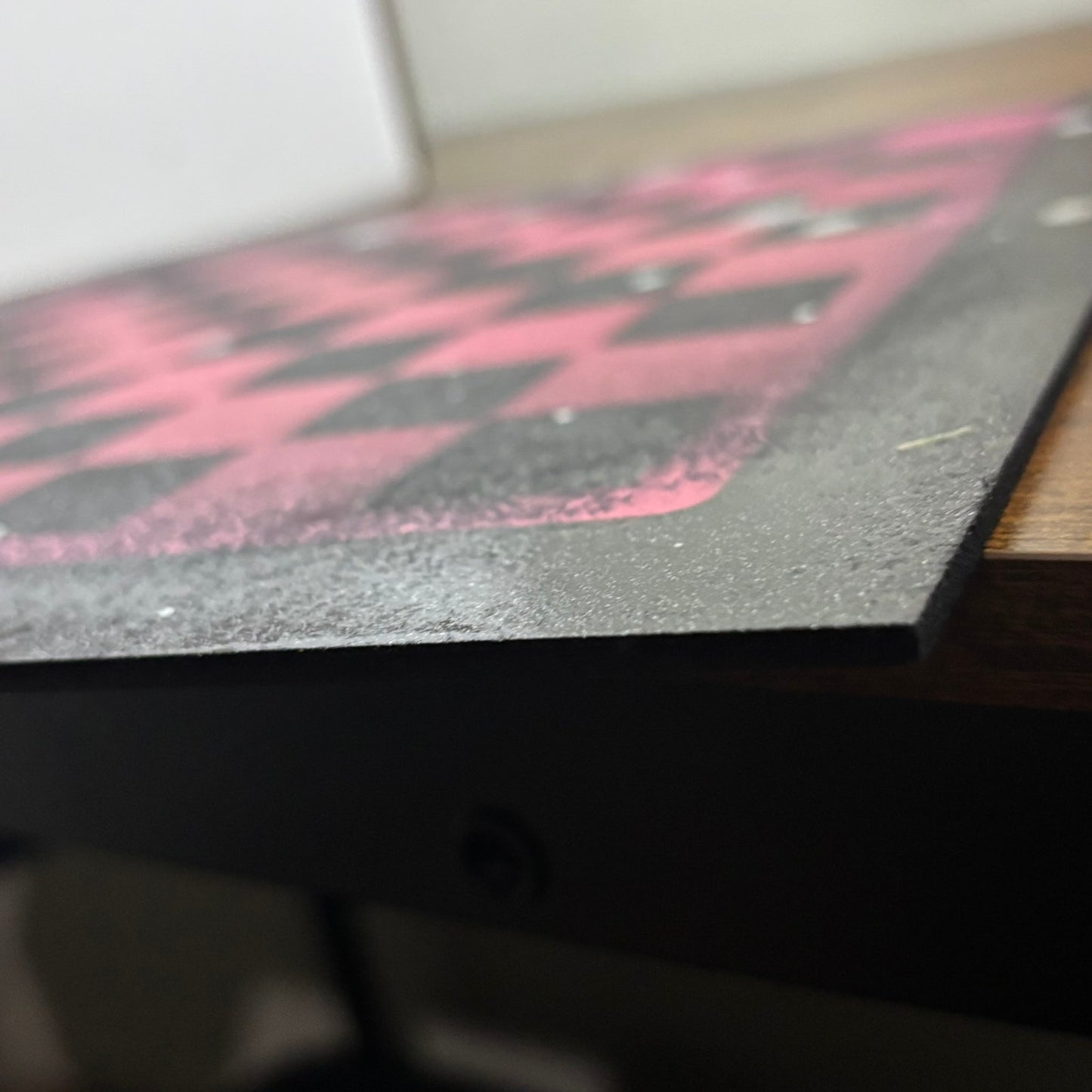 Chrome Pink & Black - Painted Chess Board