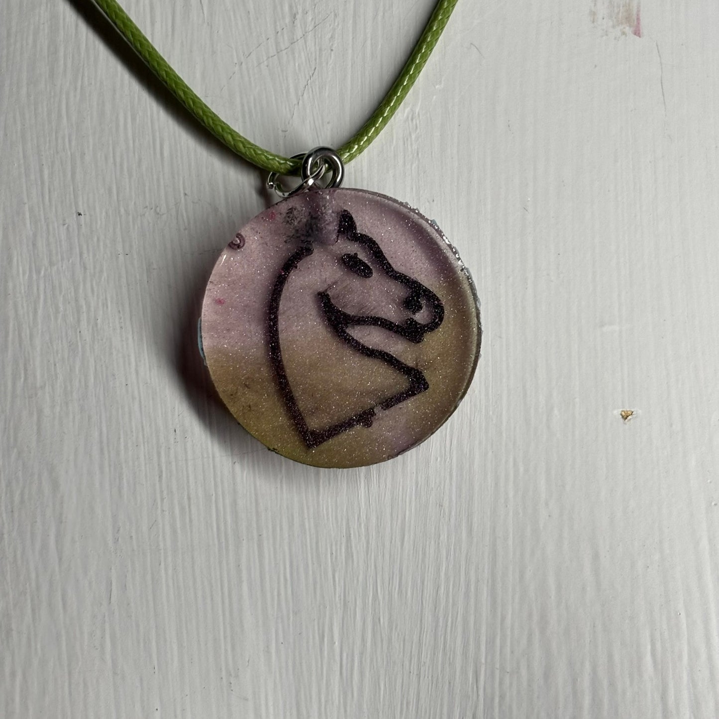 Translucent Knight - Handmade Resin Chess Necklace