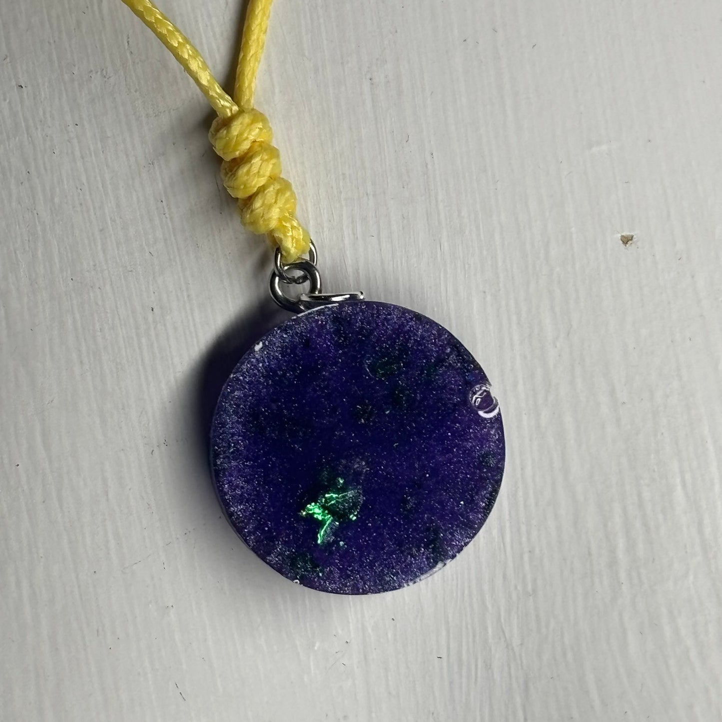 Space Purple Bishop - Handmade Resin Chess Necklace