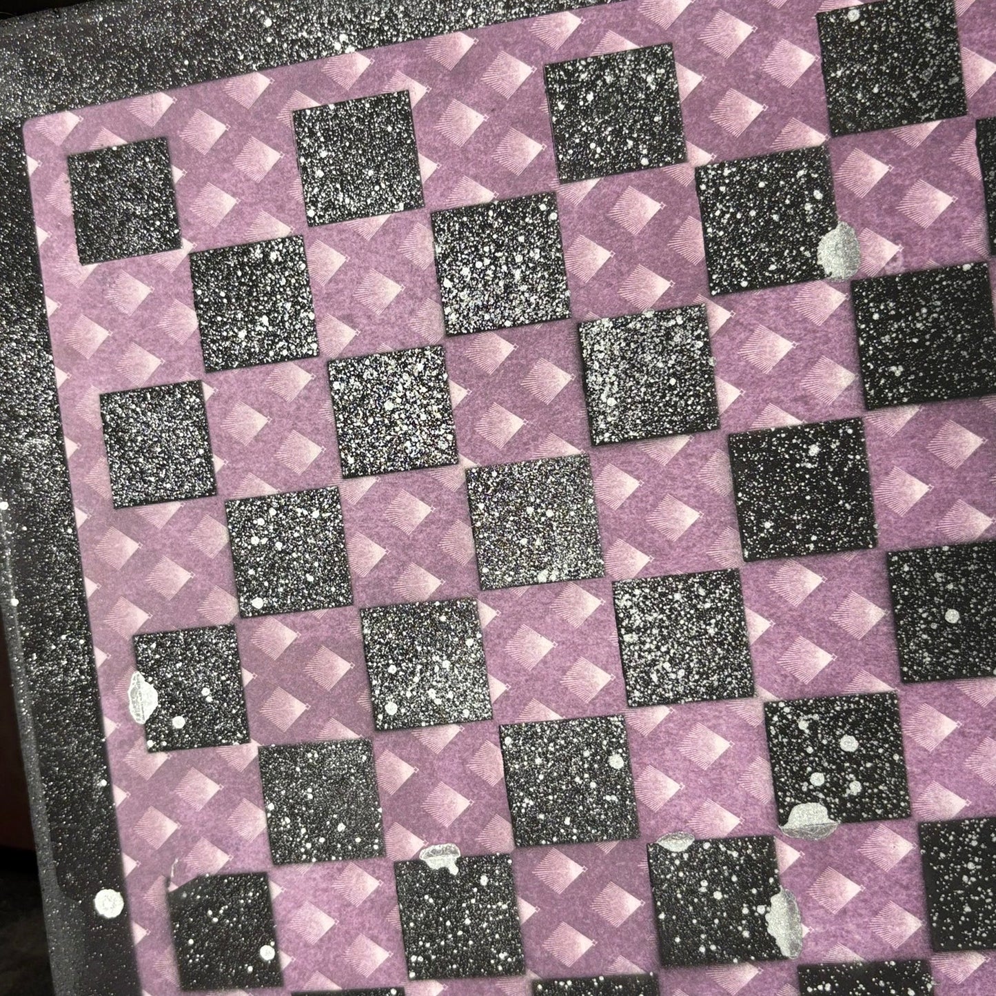 Purple & Black - Scrapbook Chess Board
