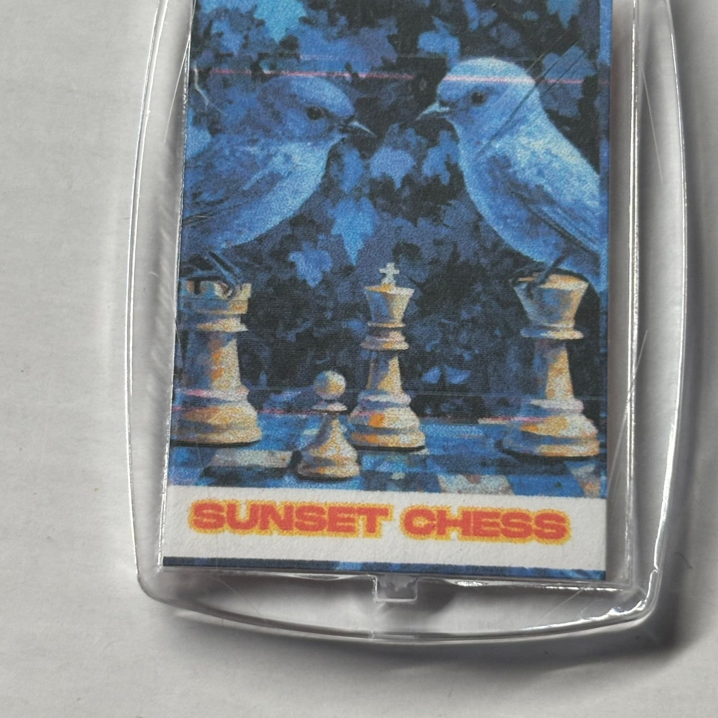 Blue Birds - Chess  Photo Keychain