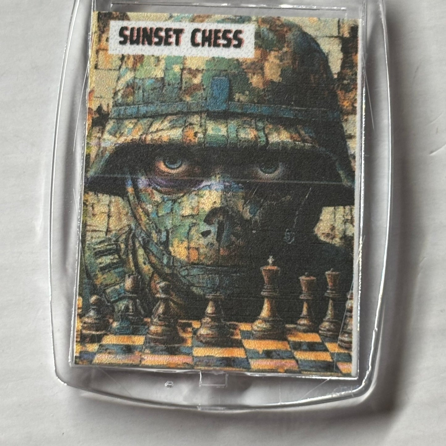 Army Man - Chess  Photo Keychain