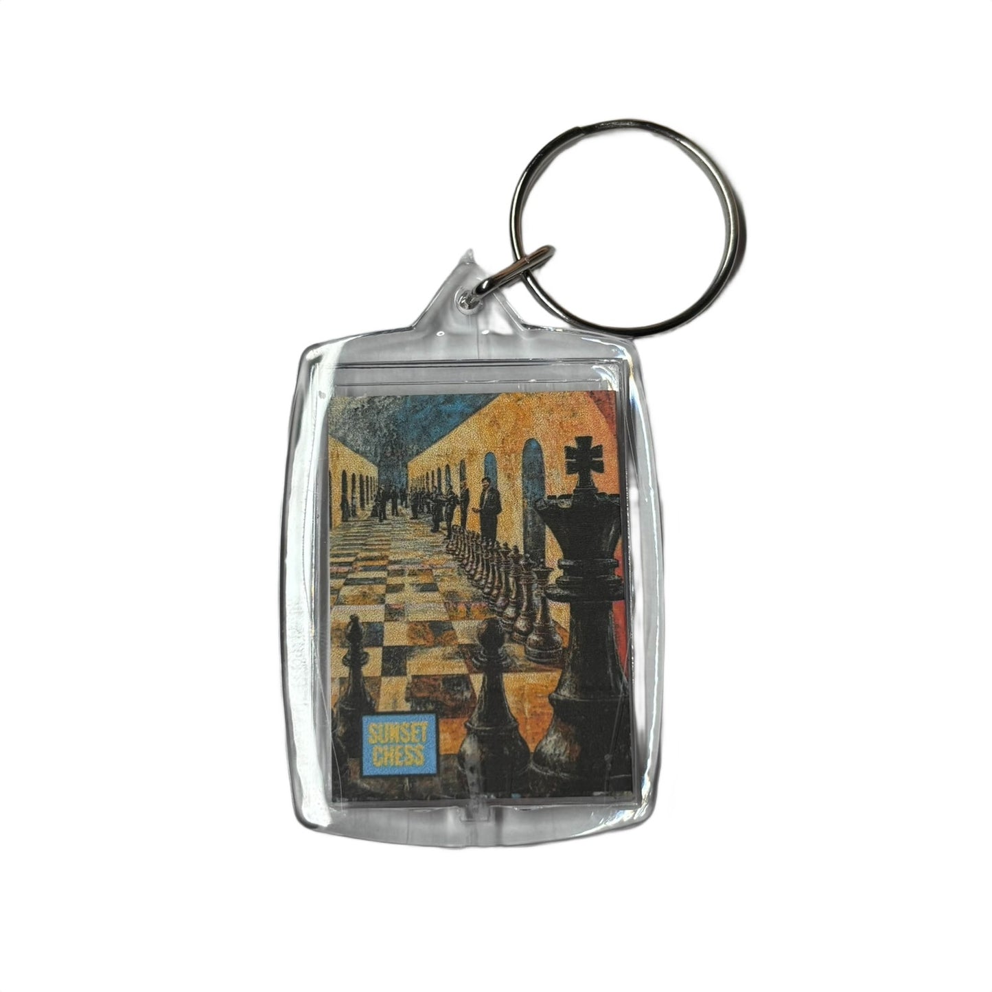 Hall Of Lies - Sunset Chess Photo Keychain