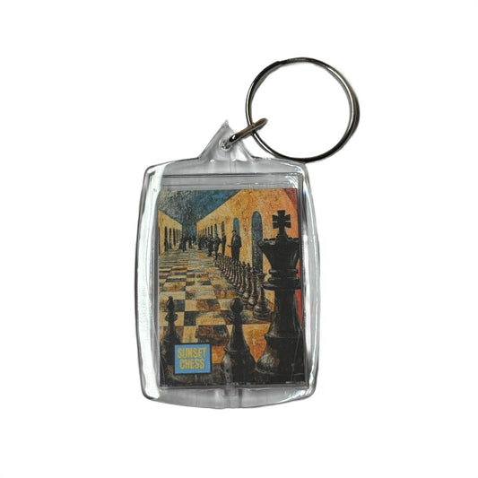 Hall Of Lies - Sunset Chess Photo Keychain