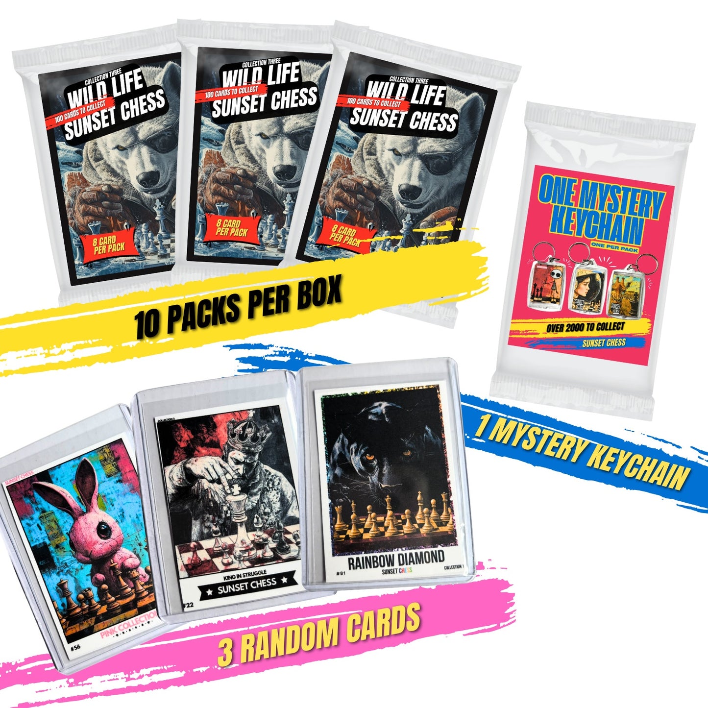 Wild Collection 3 Trading Cards - Mini Box Collection