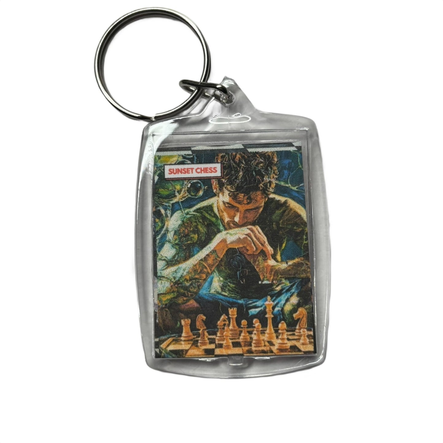 Thinking Man - Chess  Photo Keychain