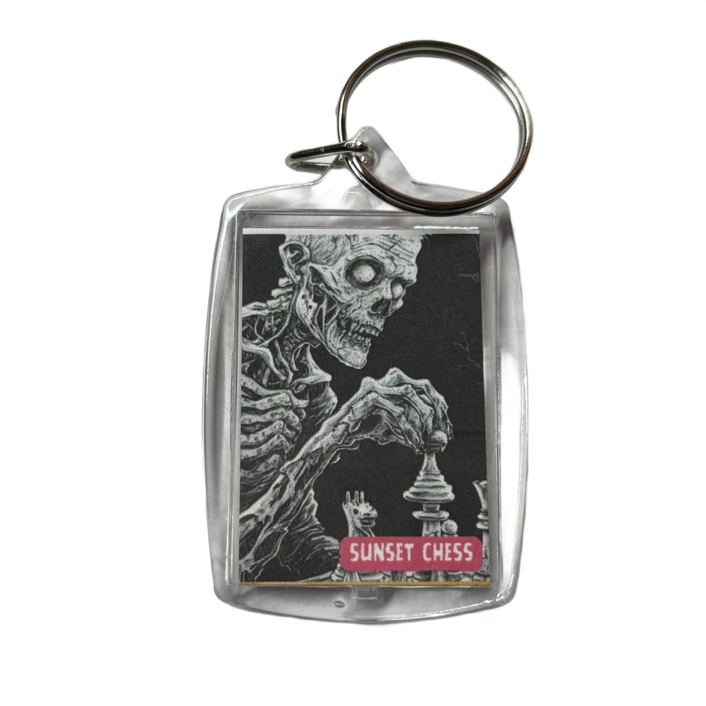 Ugly Skeleton - Chess  Photo Keychain
