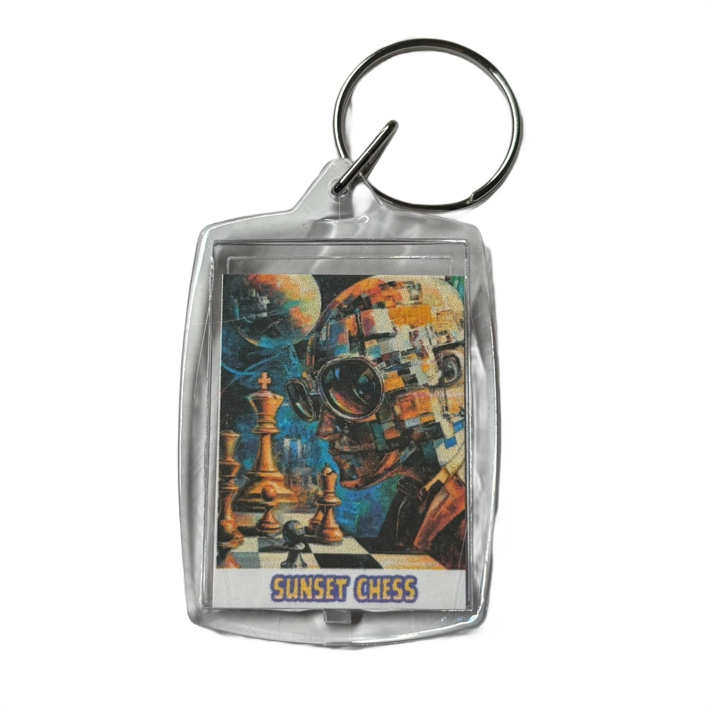 Puzzle Man - Chess  Photo Keychain