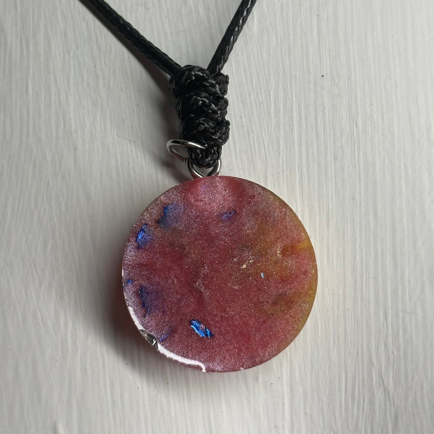 Pink Smoosh Pawn - Handmade Resin Chess Necklace