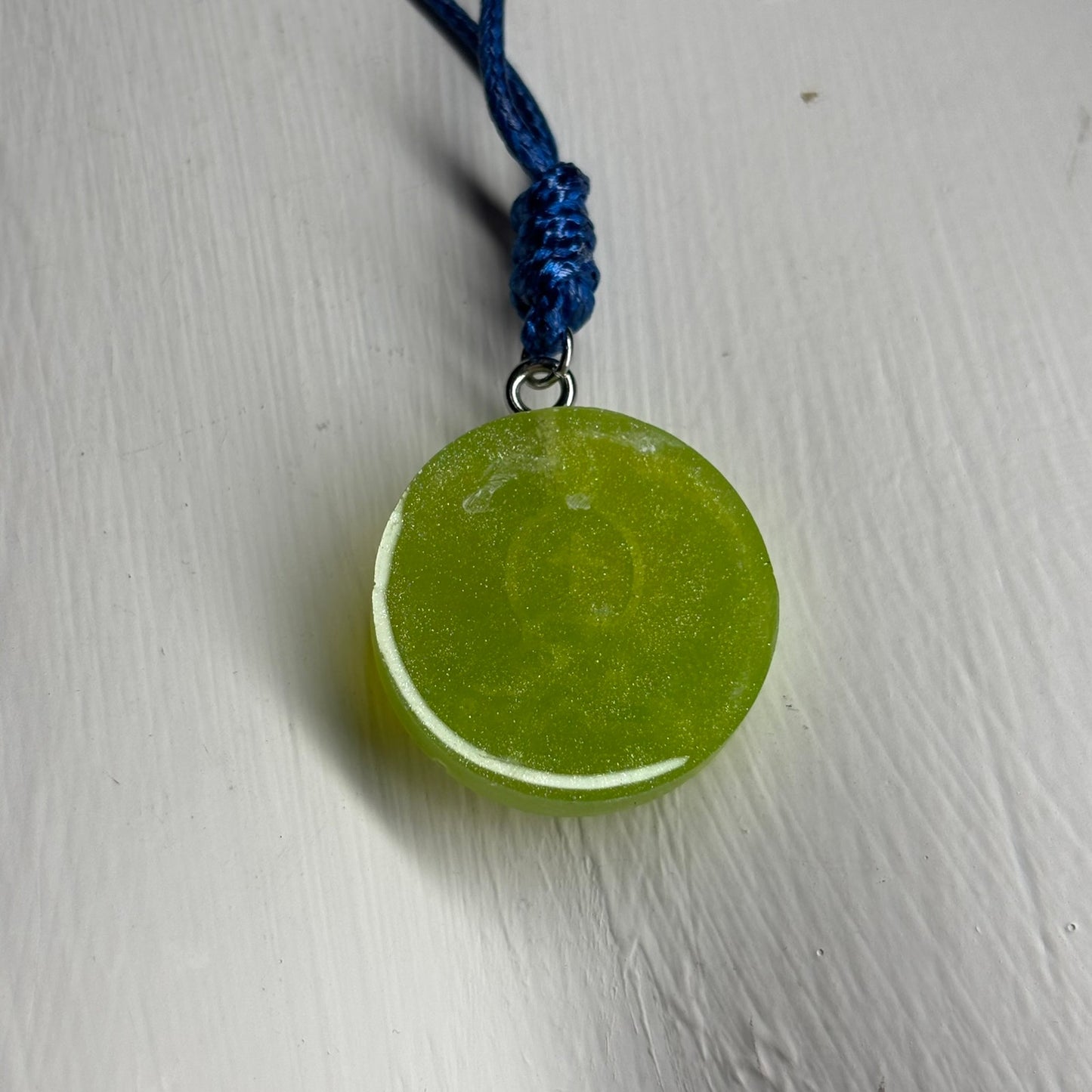Lime Green - Handmade Resin Chess Necklace