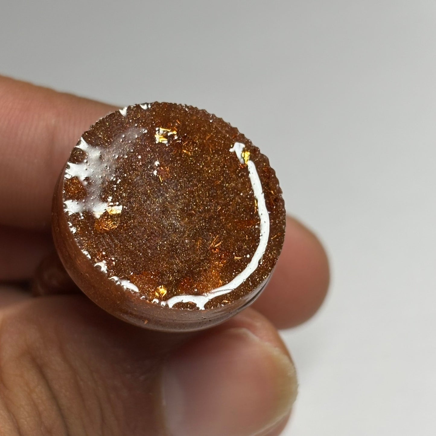 Orange Amber Knight - Handmade Resin Keychain