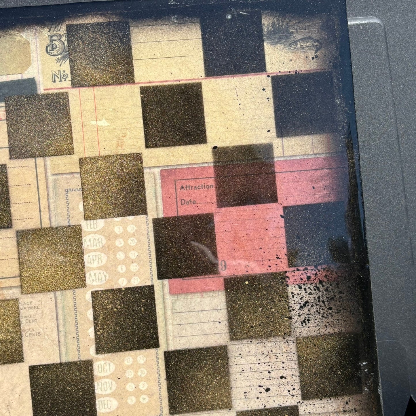 Classic Collage - Resin Coated Chess Board