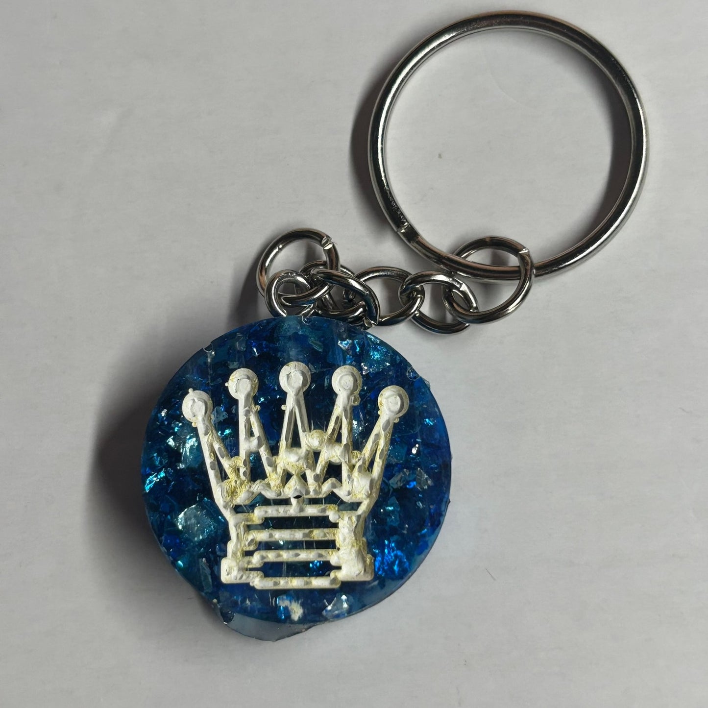 Sparkle Blue Queen - Handmade Resin Keychain