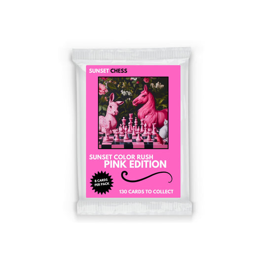 Pink Color Rush - Sunset Chess Scrapbook Card Pack