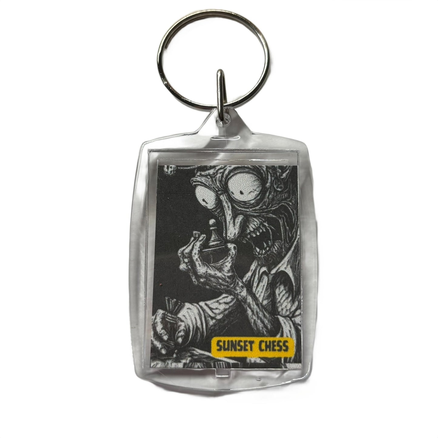 Crazy Man - Chess  Photo Keychain