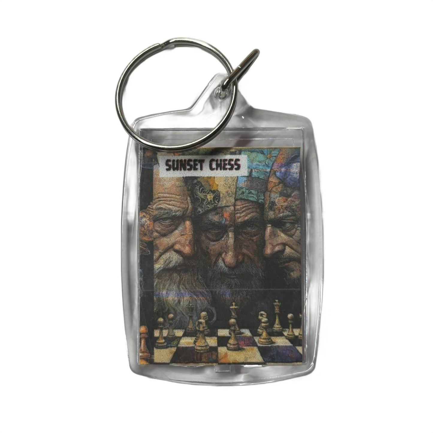 Three Faces - Chess  Photo Keychain