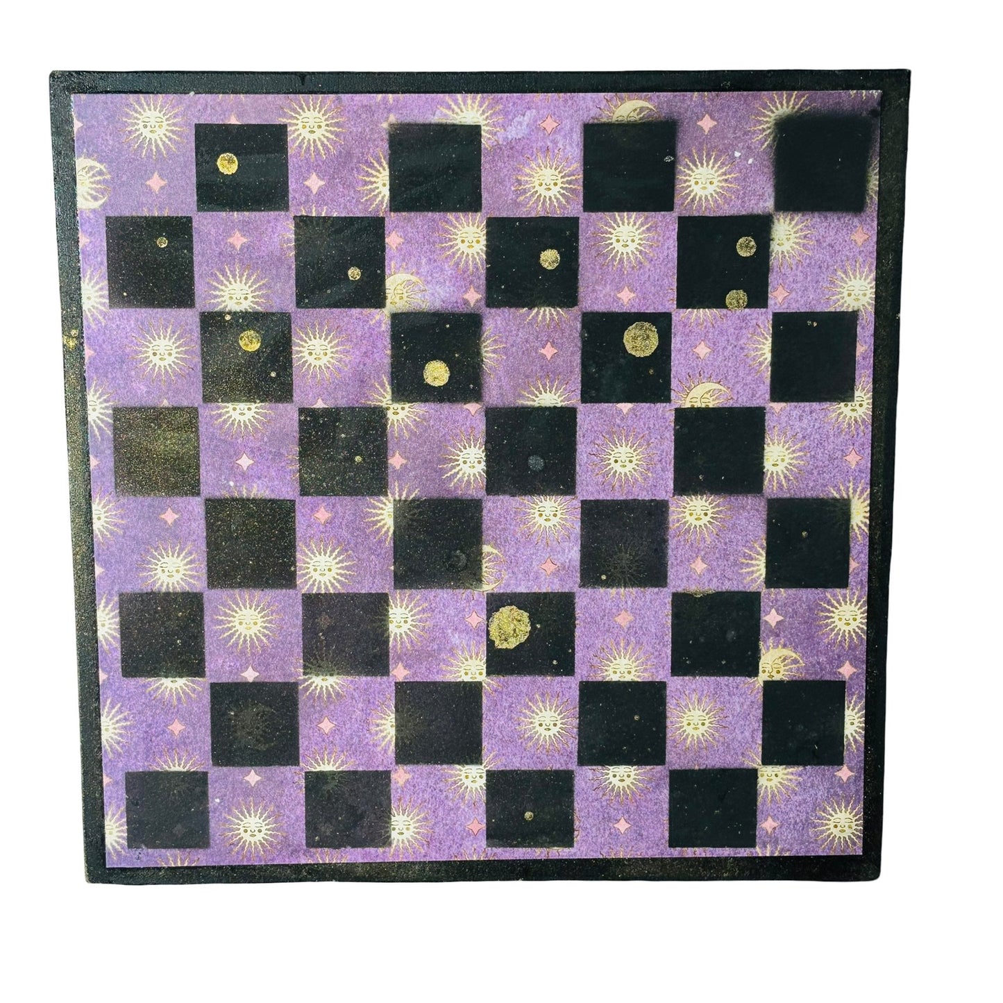 Happy Sun Purple - Scrapbook Chess Board