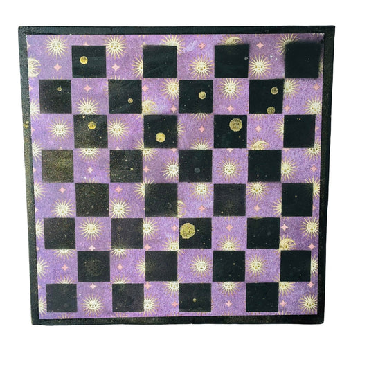 Happy Sun Purple - Scrapbook Chess Board