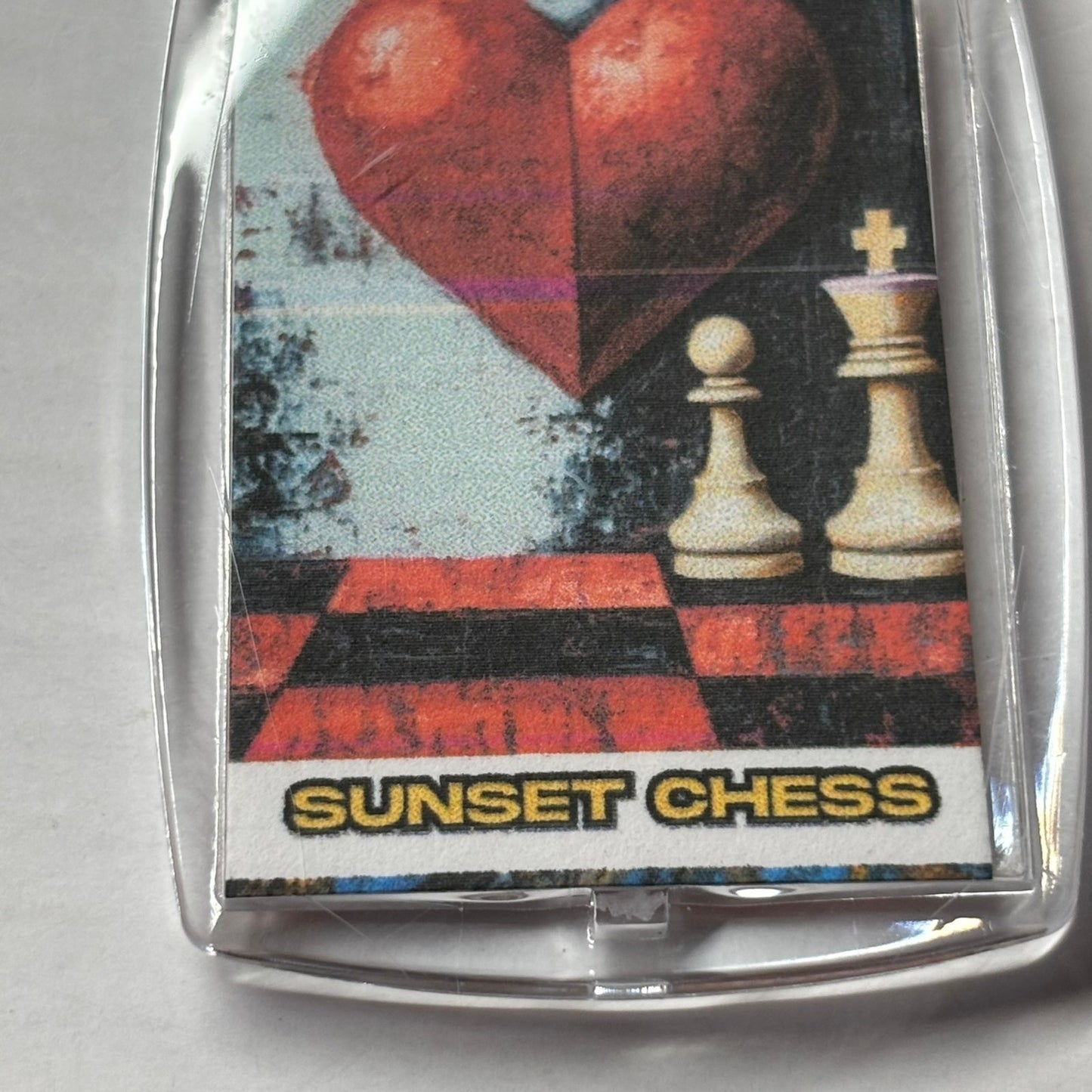 Game Of Love - Chess  Photo Keychain